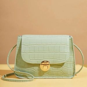 NWT Croc Embossed Flap Crossbody Bag